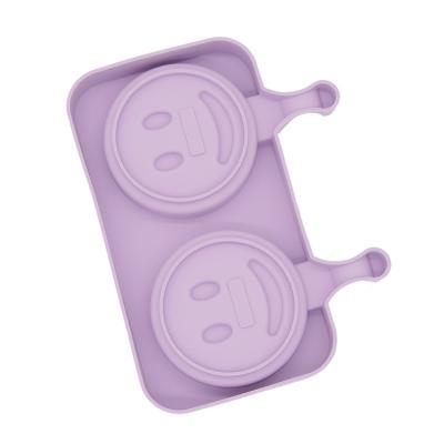 China Viable Silicone Ice Pop Molds Smiley Face Mold Ice Cream Mold DIY Candy Chocolate Soap Jelly Molds Tray With Lid for sale