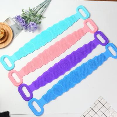 China Mud Home Back Scrub Towel, Ash Scrub Bath Brush, Long Colorful Silicone Strip for sale