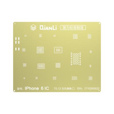 China QianLi rebolling chip redefines square-hole reballing stencil 3D black gold stencil for iPhone for Android for sale