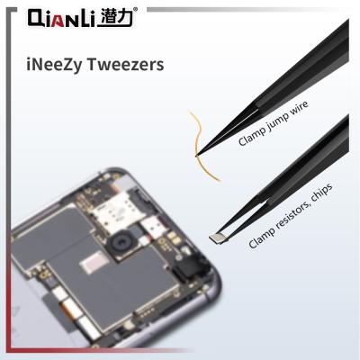 China 0.08-0.10mm QianLi iNeeZy Tweezers Handpolished 0.08mm-0.10mm Nonmagnetic Precision Stainless Steel Tweezers for sale