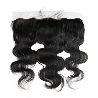 China Free Sample Swiss Lace Pre-plucked HD Body Wave Lace Frontal Virgin Hair Ear To Ear Lace Headband for sale