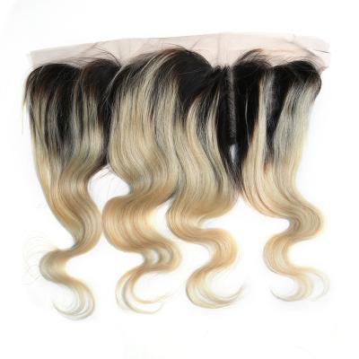 China 100% Virgin Hair Stock Body Wave Brazilian Virgin Hair Ombre Dark Root 1B 613 Headband And Bundles for sale