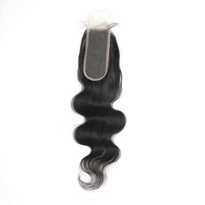 China Hot Sale 2x6 Body Wave Body Wave 2x6 Lace Closure Natural Color Deep Middle Middle Cuticle Aligned Virgin Hair With Kim Closure for sale