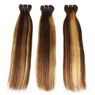 China Straight Mink Top Quality 10A 100% Peruvian Virgin Hair Bundles P4/27 Hair Weave Bundles for sale