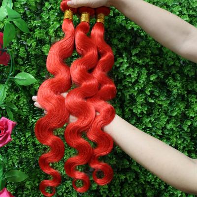 China Hot Selling Brazilian Body Wave Hair Bundles Hair Vendor Body Wave Red Color Cuticle Aligned Virgin Hair for sale