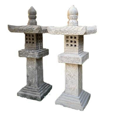 China Traditional Garden Lantern Decoration Lantern Stone Pagoda Antique Statue for Home and Garden for sale