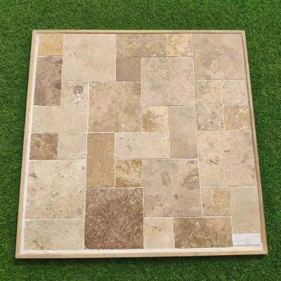 China French Floor Tile Paving Limestone Price , Outdoor House White Beige Limestone Tiles for sale