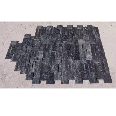 China Modern Natural Black Slate Culture Stone Wall Cladding For Interior Wall Decoration for sale