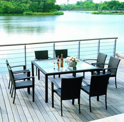 China New Water Proof Design Hand - Woven Patio Rattan Dining Table for sale