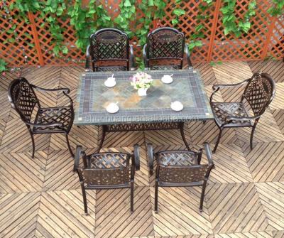 China Water Proof Good Price Restaurant Furniture Bistro Chair And Table Metal Dining Sets for sale