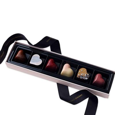 China Luxury Custom Recycled Food Grade Candy Chocolate Rectangle Logo Teardrop Zipper Truffle Box Gold Silver Stamping Packaging Boxes for sale