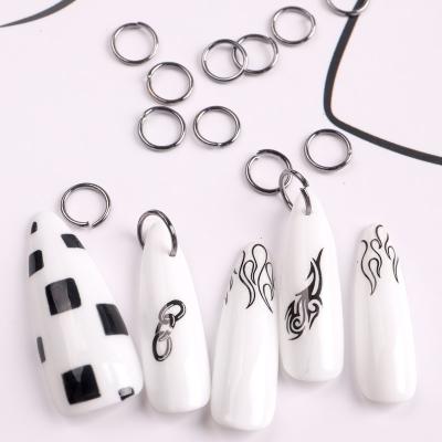 China TSZS User Friendly Multicolor 3D Circle Nail Metal Charm Rivets Glitter Charms Decoration Studs Supplies for sale