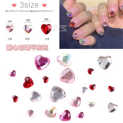 China TSZS 1440pcs/bag Heart Nail Rhinestone Multicolor Friendly Glass Crystals 4mm 6mm 8mm Nail Art Stone Flatback for sale