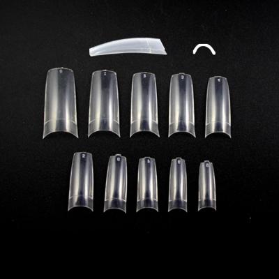 China Short French Transparent Modern Half Cover Artificial Square False Nail Tips for sale