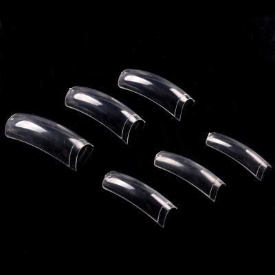 China TSZS Hot Sale 500pcs/bag French Design French Design Cover Modern Transparent Curved Half Square Half Shape Fake Nail Tips for sale