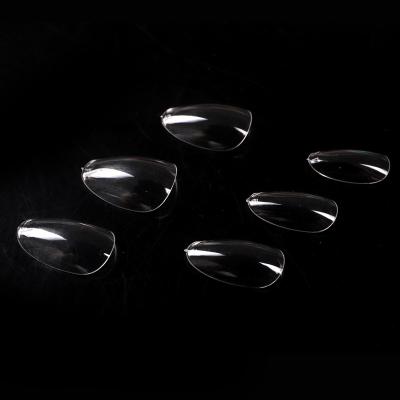 China TSZS 500pcs Design Short Oval Nails Tip Acrylic Full Cover Transparent False Nails For Nail Salons DIY Nail Art for sale