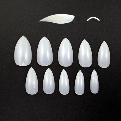 China French Acrylic Nail Art Stiletto False Nail Tips Natural TSZS French Pointed End for sale