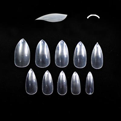 China Fashion Nail Art Fashion Products Clear Pointed Artificial Nails Nail Tips for sale