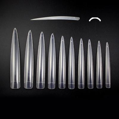 China Meaterial AN31 Acrylic Fake Nail Tips Eco-friendly Sharp Pointed Stiletto Art Tips Tip Display Pointed Stiletto Stylus for sale