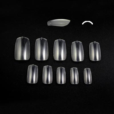 China Other TSZS Professional Square Shape False Nail Tips 500pcs Strong ABS Acrylic Nails Full Cover Finger Nail Short Transparent Design for sale