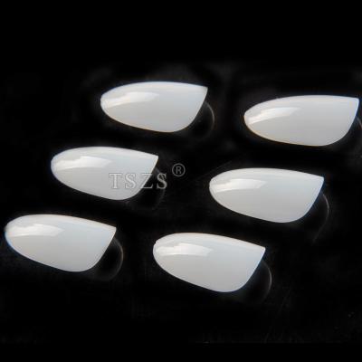 China Other TSZS 500pcs High Quality Oval Shape Factory Price ABS Artificial Nail Tips Natural Acrylic Nails Full Cover Round Nails Design for sale