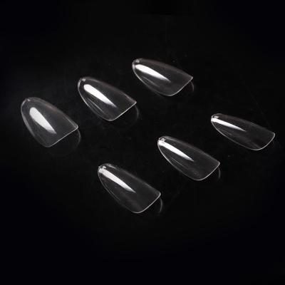 China Fashion TSZS 2020 500pcs Short Oval False Finger Nails ABS Full Cover Coffin Acrylic Nails Wholesale For Nail Salon for sale