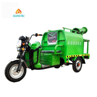 China Building Material Shops Fog Cannon ECO Multifunctional Sprinkler Equip Motor Tricycle Environmental Watering Sprinkler Cart for sale