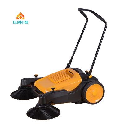 China Hotels Manual Machine Hand Push Sweeper Road Sweeper 1000mm Width Cleaning Sweeper for sale