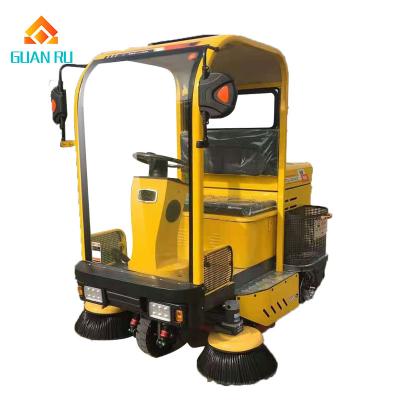 China Hotels Partially Enclosed Cabin Electric Floor Road Sweeper Price for sale