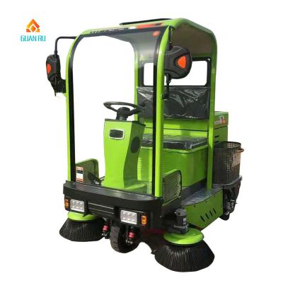 China Hotels Semi Closed Sheet Machine Road Sweeper Dust Cleaner Cabin Fallen Cleaning Electric Road Sweeper for sale