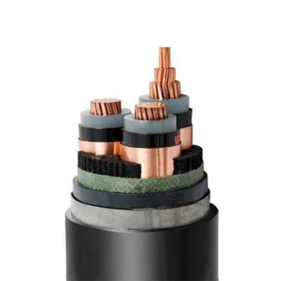 China Overhead Medium Voltage Cable Copper Conductor XLPE/PVC Power Cable 22kv 3x300 mm Square Cable for sale