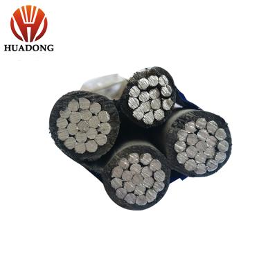 China Aerial ICEA S-76-474 Standard Triplex 4/0 A.W.G. Isolation Antenna XLPE Bundled Natural Cable AAAC Conductor ABC Cable for sale