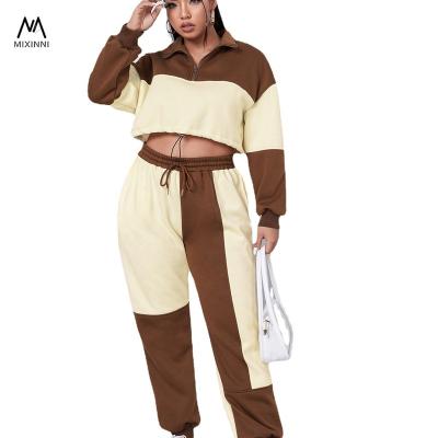 China Custom Women Two Piece Set, Viable MXN 1280 Large Size Fashion Casual Tops Women Lapel Shorts, Popular Pants Sports Wear Suit for sale