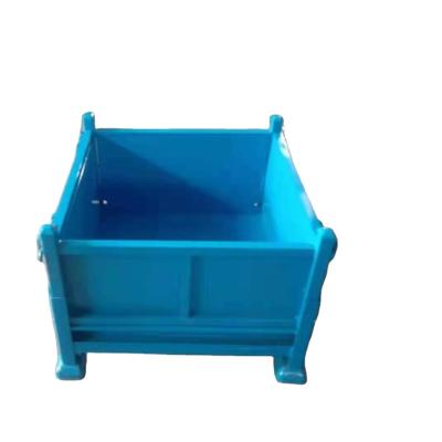 China Newest Fashinable Industrial Foldable Stackable Steel Box Pallet Metal Storage Crates for sale