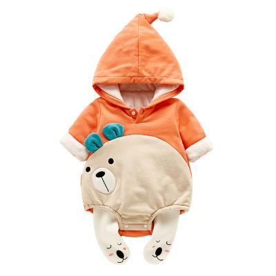 China Polyester/Cotton 2021 Baby Outfits Thickening New Winter Outwear Rompers 3M-12M Clothing Set for sale