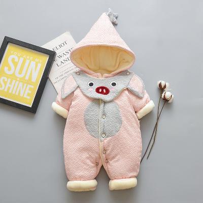 China Wholesale costume rompers clothes comfortable hooded romper baby winter cold boy boy girl thicken jumpsuit warm BBN-126 for sale