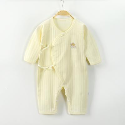 China Newborn baby summer BBN-07 cute casual boys and girls romper clothes lace-up cotton quality and quantity assured for sale