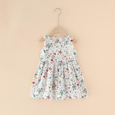 China Washable Infant Baby Cartoon Printed Dresses Baby Girl One Piece Dress For Summer for sale