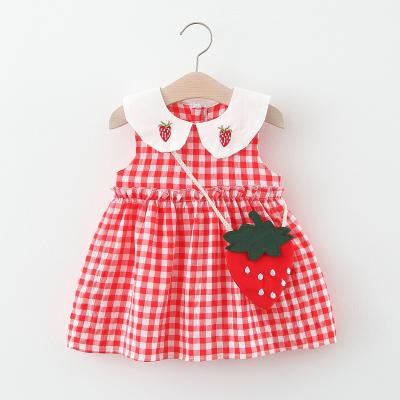 China Korean Regular Baby Tartan Dresses Summer Babies Baby Dresses Princess Plaid Dress for sale