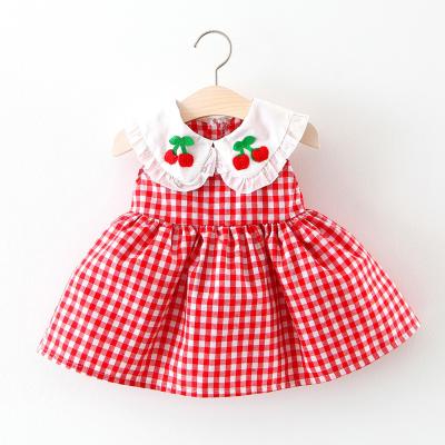 China 2021 Regular Hot Selling Korean Baby Dresses Summer Baby Dresses Baby Dresses Princess Plaid Dress for sale