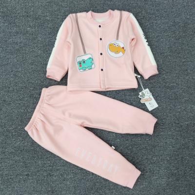 China Thick Polyester/Cotton Winter Fur Dressing Set Cartoon Printed Toddler Clothes Factory Direcly Sales for sale