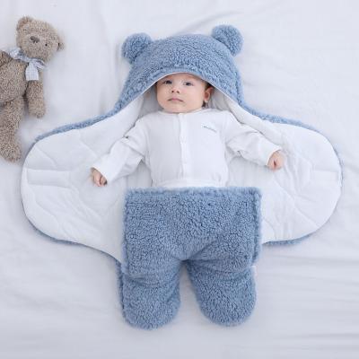 China 2021 Winter Baby Sleeping Bag Newborn Slit-leg Sleeping Bag Thick Warm Soft Sleepy Comfortable Warm Breathable Sack for sale