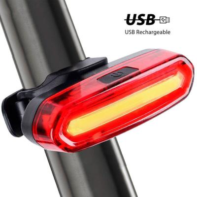 China Fashionable Bicycle Decoration Night Riding Waterproof Super Bright USB Rechargeable Bicycle Rear Tail Light Light for sale