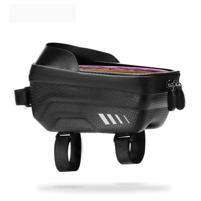 China 100% Waterproof Bicycle Bike Phone Front Frame Bag Waterproof Phone Mount Case Rainproof Holder Cycling Top Tube Frame Bag for sale