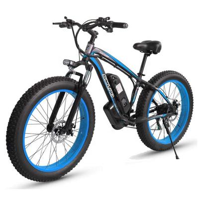 China Aluminum Alloy 26 Inch Amazon 500W 48V Motor E-Bike Fat Tire Hot Selling Mountain E Bike Fatbike Electric Bicycle for sale