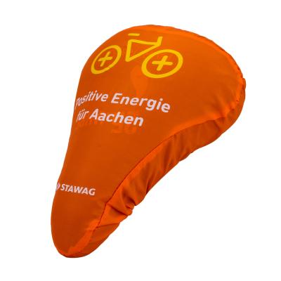 China Custom Mountain Bikes Logo Printing Polyester Waterproof Rain Cycle Bike Bicycle Saddle Seat Cover for sale