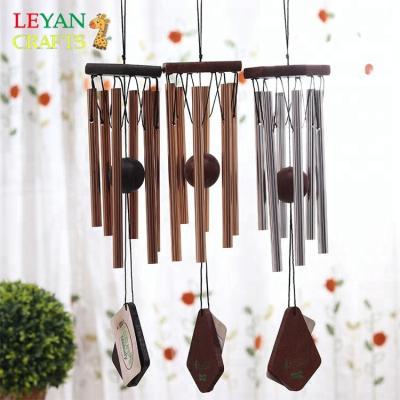 China Europe Metal Multi-tube Solid Wood Wind Bell and Wooden Wind Chimes for Home and Garden Decoration or Gift for sale