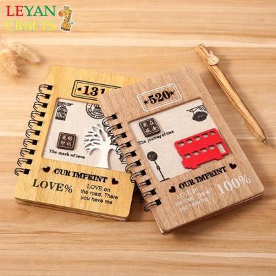 China Laser Wood Cover Personalized Wooden Cover Note forCustom Birthday Journal for sale