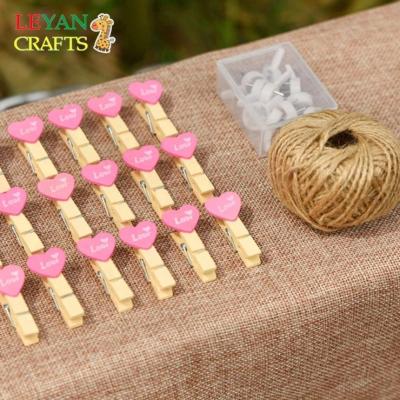 China Japan Cute Painted Wooden Clips, Craft Pegs Cloth Photo Spring Clips Hanging Pinch for Birthday Party Decoration, Kid's Gifts for sale