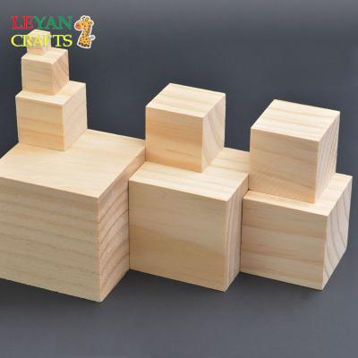 China Quality natural wood-ready to height blocks IN UNFINISHED WOODEN material which is eco-friendly for painting or staining the wooden blocks for sale